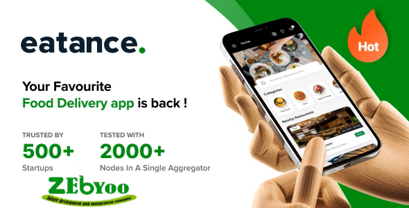 Eatance v2.0 - Advance Online Food Delivery & Multi Restaurant Aggregator with Website, Admin, API, Mobile Apps