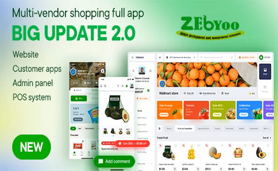 Sundaymart - Multi-purpose e-commerce marketplace (Website + Customer apps + Admin panel) - 23 January 2023 zebyoo Sundaymart - Multi-purpose e-commerce marketplace (Website + Customer apps + Admin pa